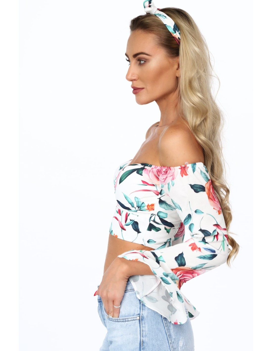 Bluza crem cu umerii goi 97930 - Magazin online - Boutique